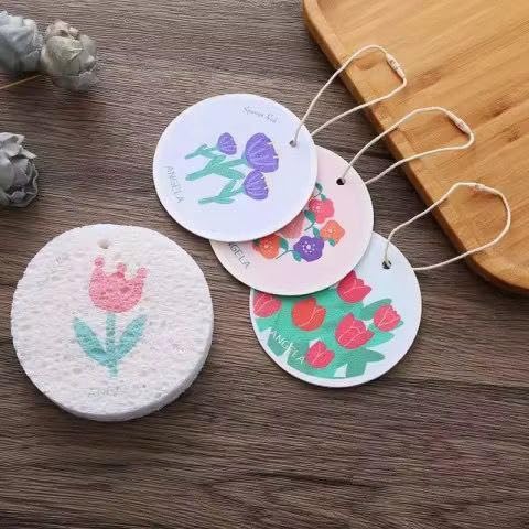 DailyEase™ Wood Pulp Cotton Dish Washing Kitchen Scrubber,Reusable Dish Washing Cleaning Double-Sided Multipurpose Non Stick Wood Pulp Cotton for Dishes Compressed Sponge(Random Pattern, Set of 3)