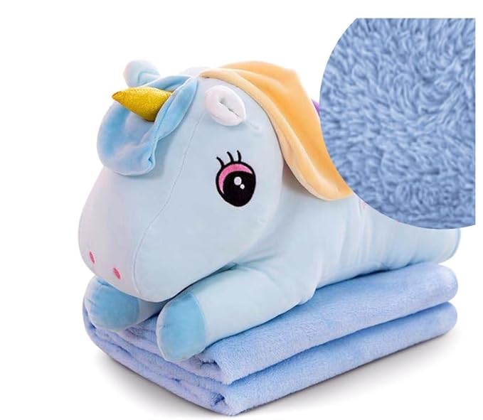 DailyEase™ 3-in-1 Kids Blanket and Pillow and Soft Toy