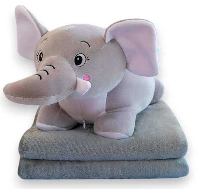 DailyEase™ 3-in-1 Kids Blanket and Pillow and Soft Toy