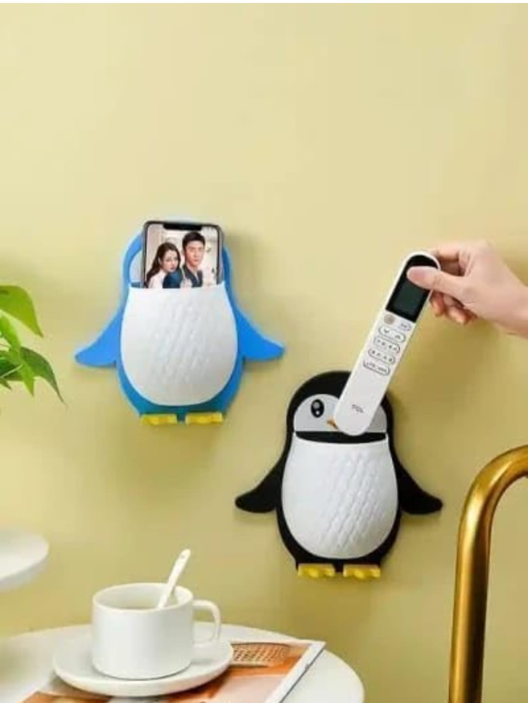 🐧 Cute Penguin Wall Storage Organizer – Multi-Purpose Holder for Kids & Home