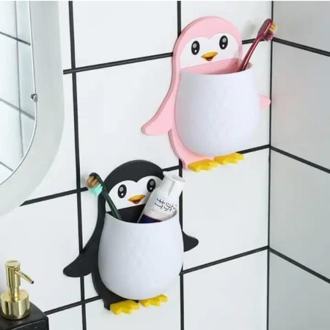 🐧 Cute Penguin Wall Storage Organizer – Multi-Purpose Holder for Kids & Home