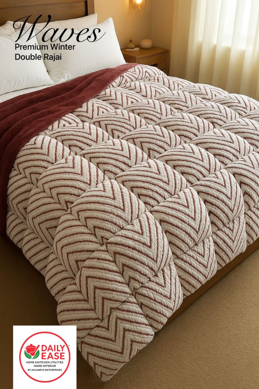 WAVES PREMIUM DOUBLE BED QUILT