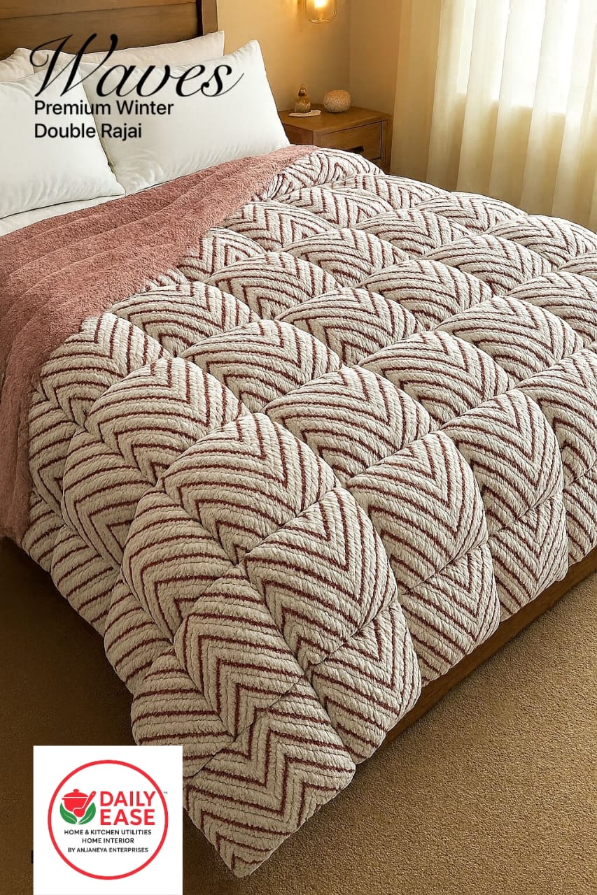 WAVES PREMIUM DOUBLE BED QUILT