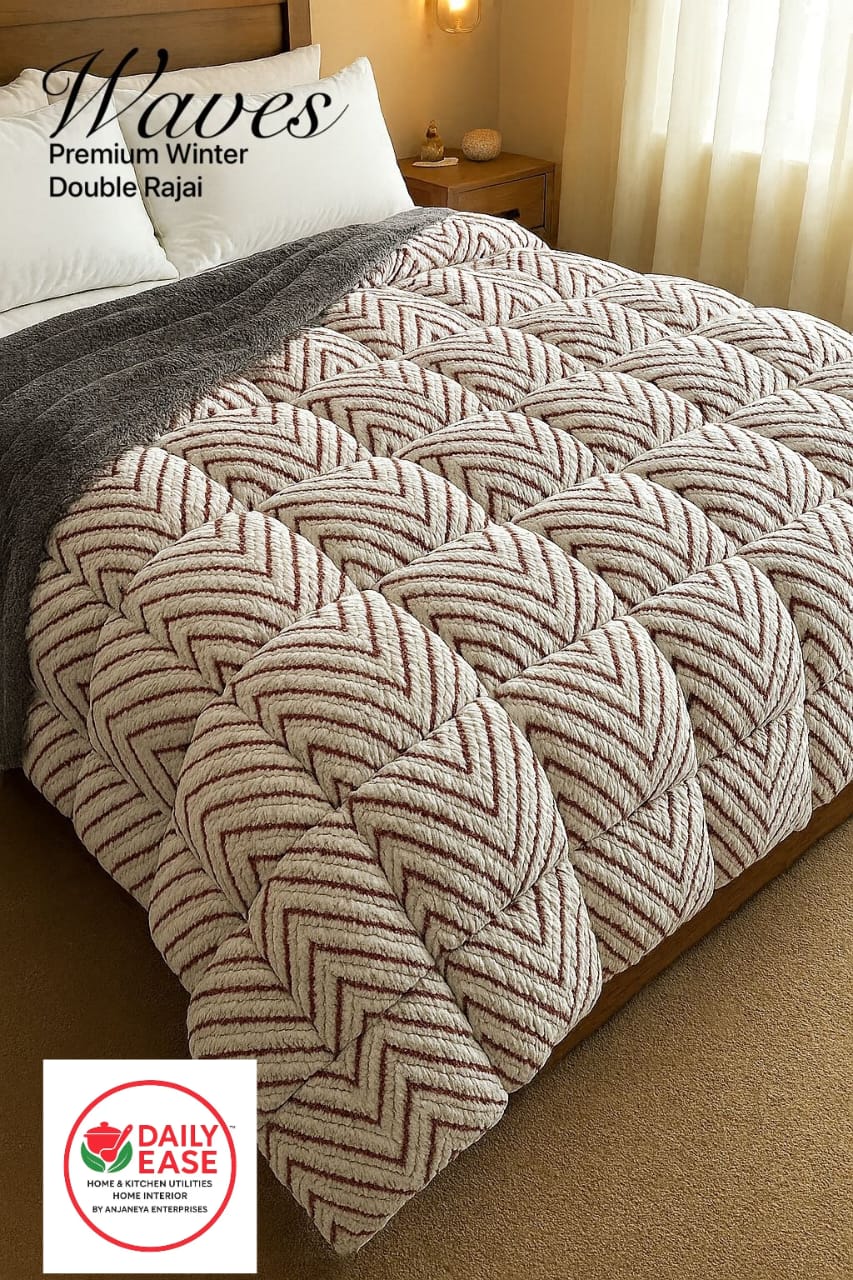 WAVES PREMIUM DOUBLE BED QUILT