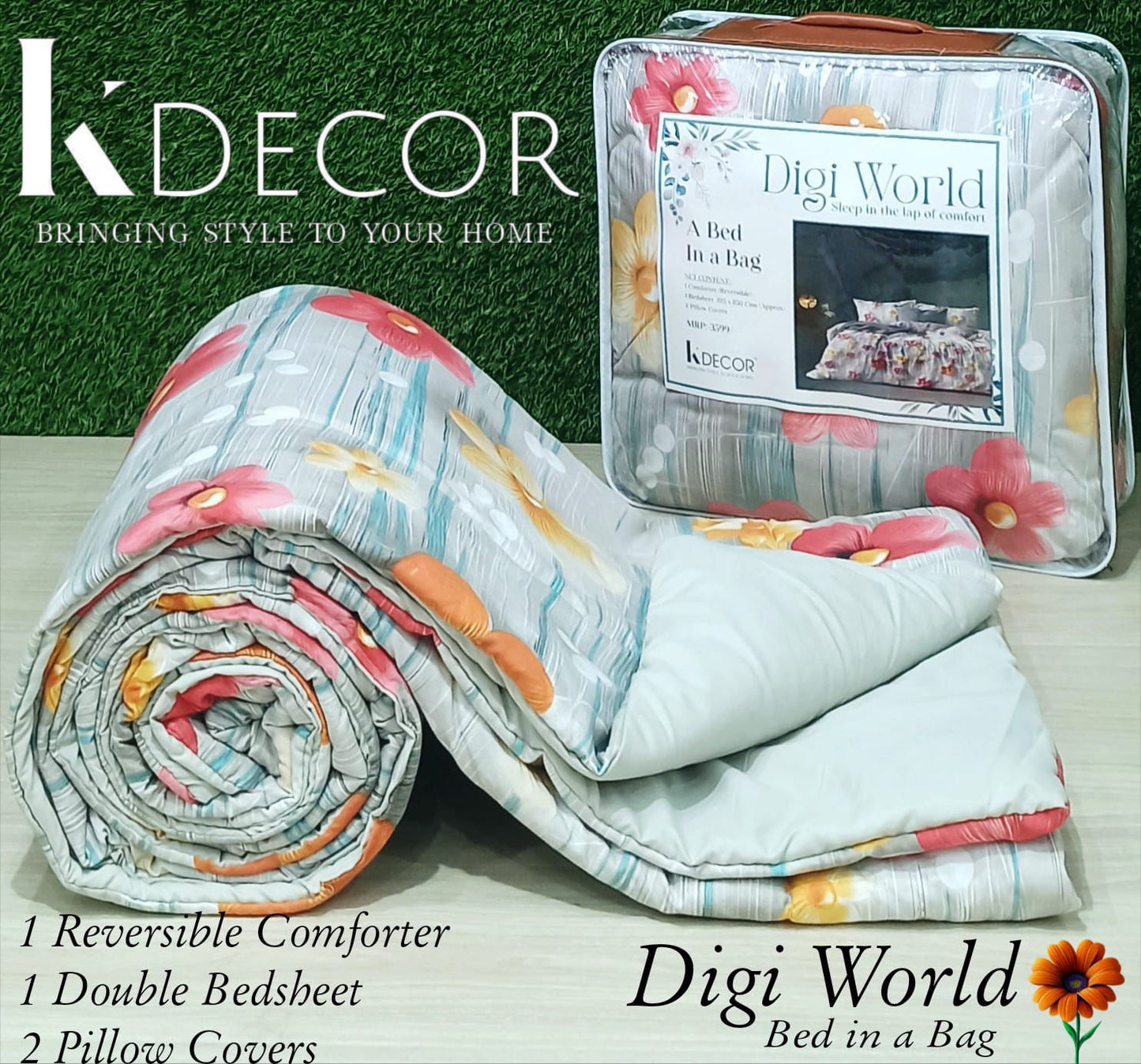 7D Digital Print Bed in a bag