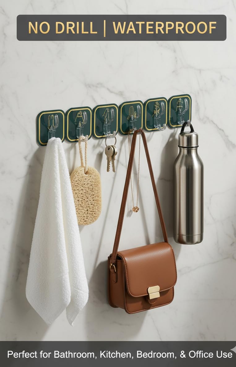 Heavy Duty Self Adhesive Wall Hooks
