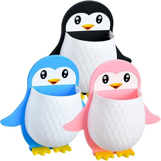 🐧 Cute Penguin Wall Storage Organizer – Multi-Purpose Holder for Kids & Home